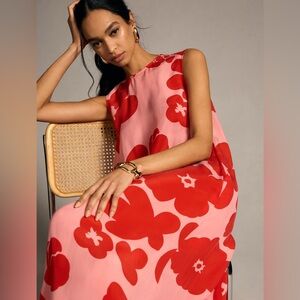 NWT Pink and Red Floral Maxi Dress by Marimekko